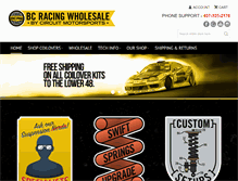 Tablet Screenshot of bcracingwholesale.com
